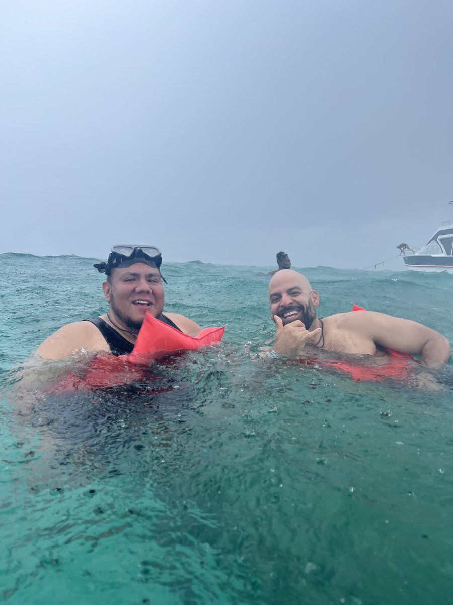 Rick and I having a blast in the rain 🌊 🌧 🏖 ⁦<a href="/marceco_rick/">Rick Cardenas</a>⁩ ⁦<a href="/MarcecoNation/">Marceco Ltd</a>⁩
