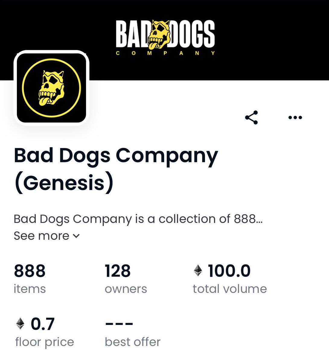 J_N0b0dy's tweet photo. 🚨 BadDogs Company #293 NFT GIVEAWAY 🚨 

To enter:
1️⃣ Follow @Baddogscompany
2️⃣ Like ❤ &amp; RT 🔄
3️⃣ Tag some Bad Mfers 
4️⃣ Add (BadDogs 100 ETH) to your name 
5️⃣ Join the BadDogs fam https://t.co/PgTtsMjaaT

1 winner 48 hours ⏰

#NFTGiveaway #NFT #BDCO https://t.co/4M3biEM1r0