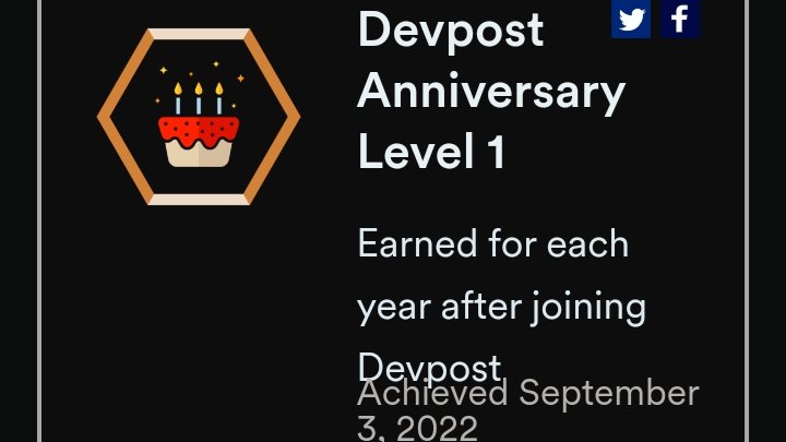 Its___up's tweet photo. 1yr badge for dev in hackathon.... #devsonly

#nft #nfts #NFTCommunity #Web3 #domains #CRYPTO #ETH #BTC $SOL $XRP #UDFAM #OpenseaNFT https://t.co/aksEMBA270