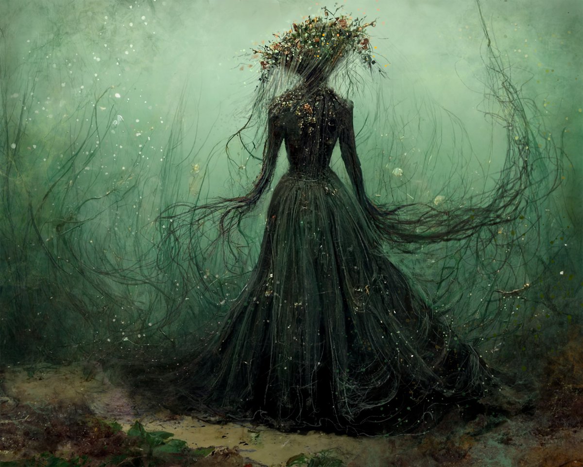 Submerged Gothic. Current feels.

This is a quick cut-up + repaint of an AI-generated image. 

Wanna learn how to do this? 

I'll be at <a href="/111MinnaGallery/">111MinnaGallery</a> Sketch Night this Thurs the 8th, 5-9pm creating quick paint-over sketches like this. Stop by &amp; take a peek.

#AIArtwork #AIart