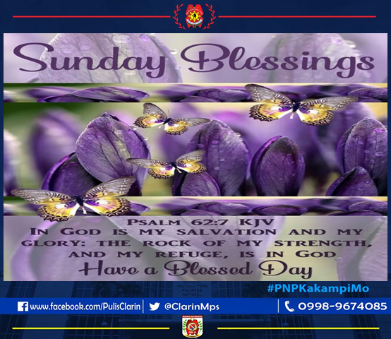 ClarinMps's tweet photo. #BlessedSundayToAll
#PulisMakadiyos
#TeamPNP https://t.co/9PJKQxk7Nq