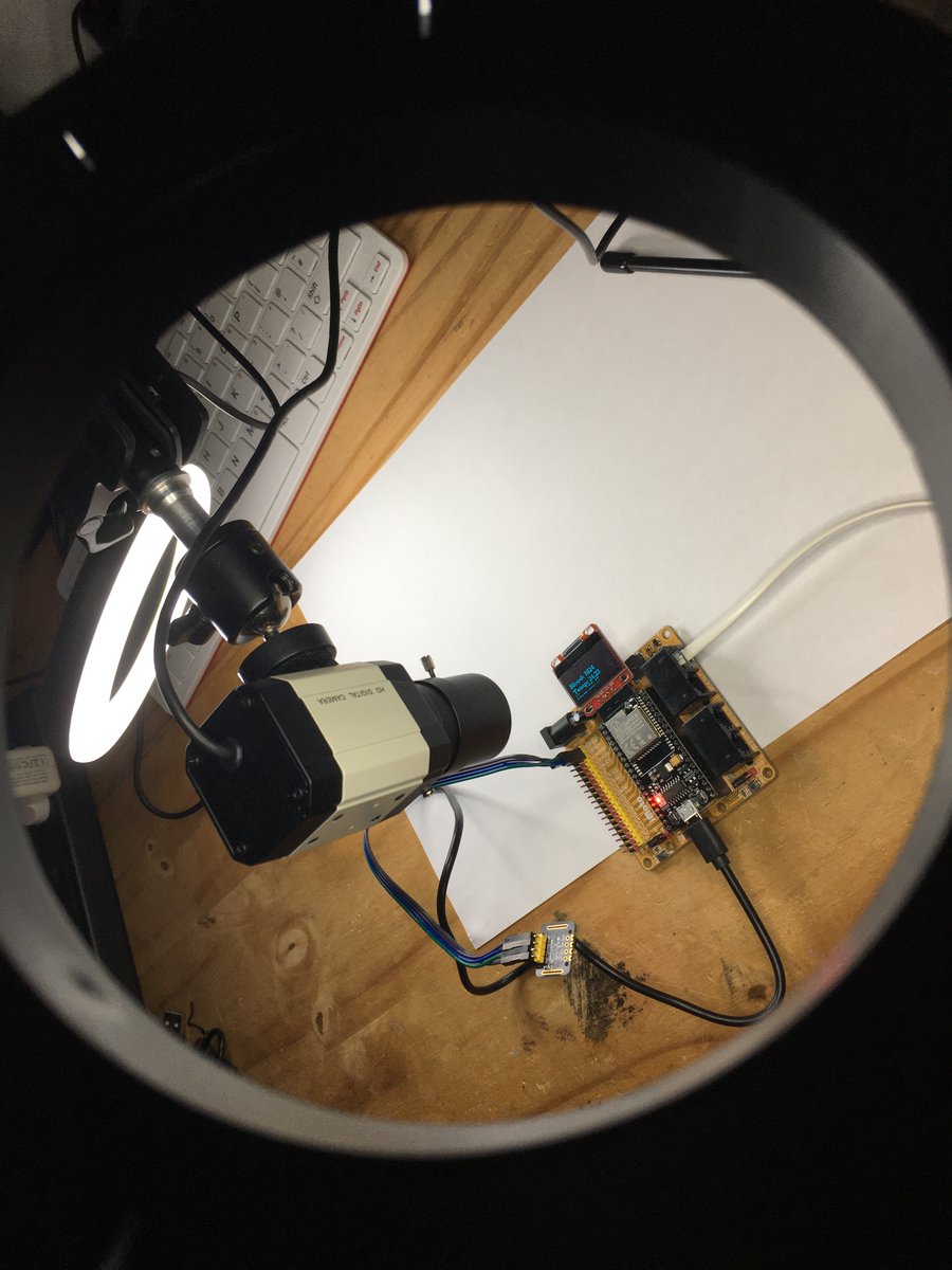 WiFiSheep's tweet photo. More recording today with the new camera rig thats been pressed into service!
This is the rather cool #EPS32 Blood Oxygen / Temperature Monitor Kit from #Motoduino supplied by @techdesign_com
See: https://t.co/SFvUu5PG3z for product info. https://t.co/t0y30yWRrS