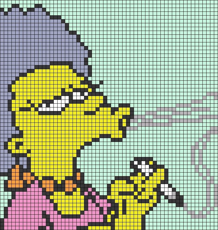 LouLouCheecher's tweet photo. Some Simpson’s pixel art I found on Pinterest. Perfect for Perler bead patterns! #pixelart #perlerbeads #perler #hama #hamabeads #artkal #artkalbeads #meltybeads #fusebeads #kandi #kandipatterns #beadart https://t.co/isQiwtYVOa