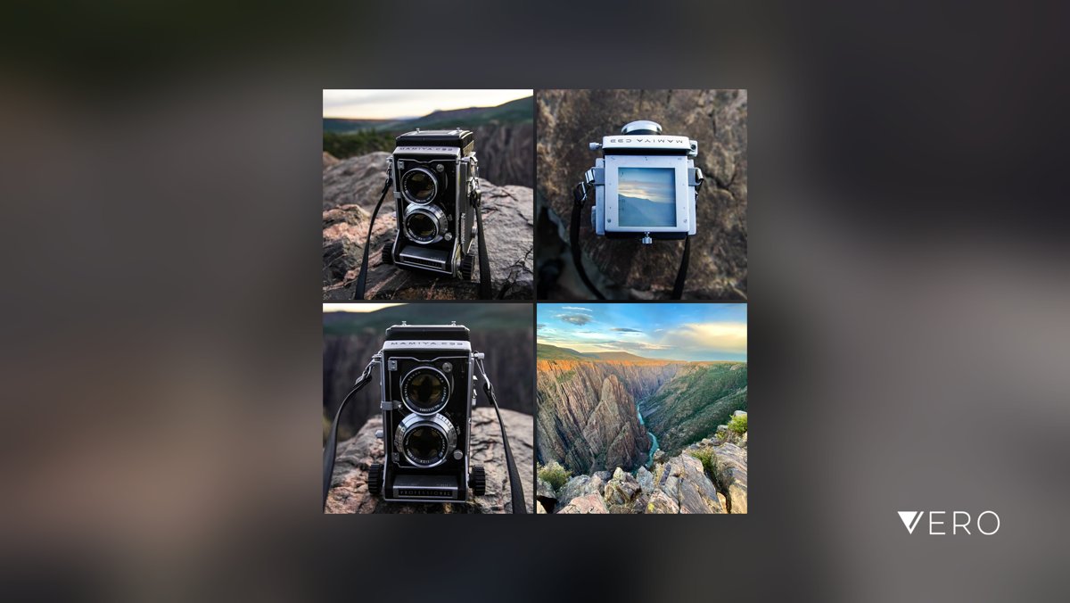 The Mamiya C33 Pro resting on the edge of the Black Canyon of the Gunnison 🏔 #travel #mediumformat #mamiya #filmisnotdead #6x6 #ScenicsNature #Landscape #Nature #RockFormation #Camera vero.co/buddyterry/dn-…