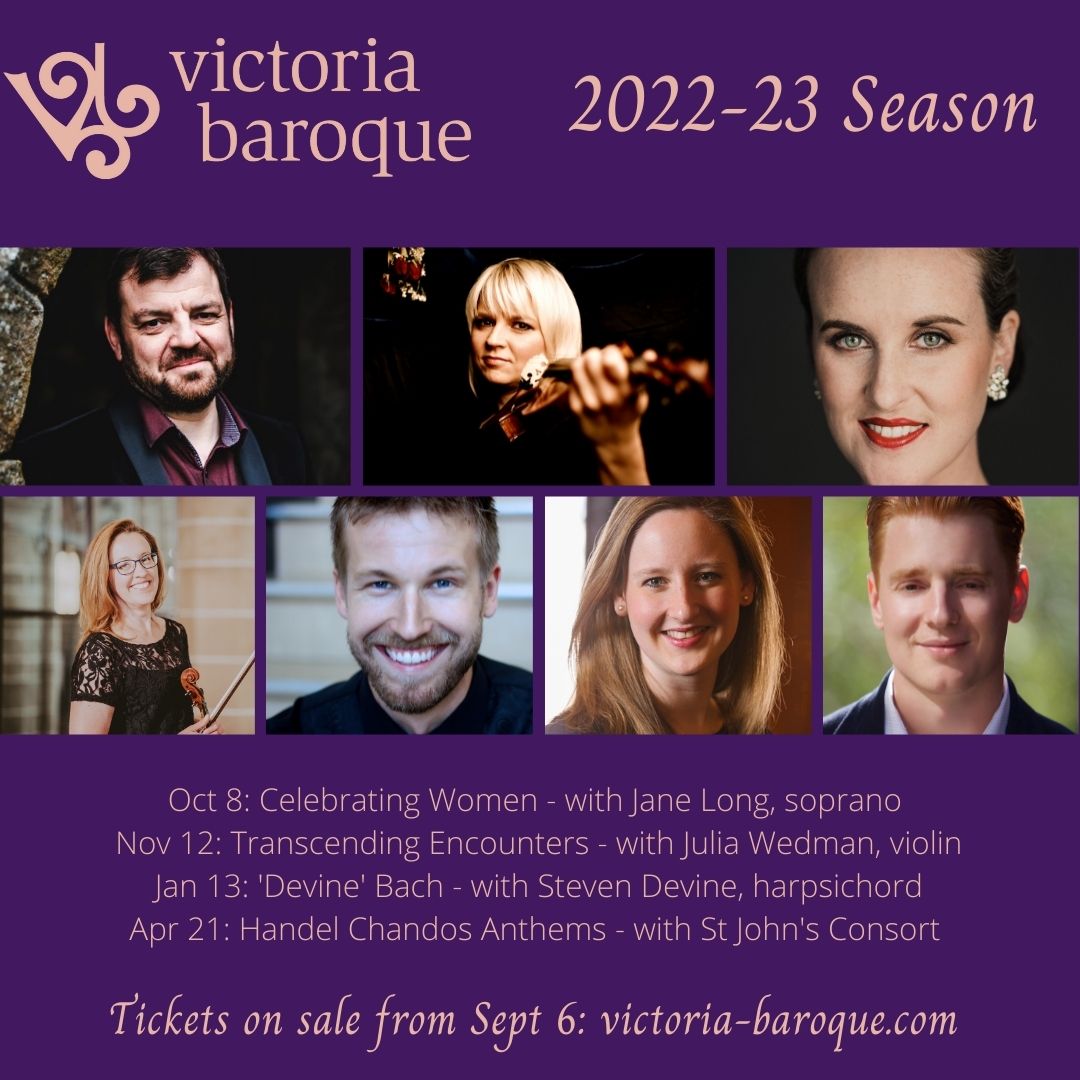 VictoriaBaroque's tweet photo. Our 2022-23 Season announced! https://t.co/OvEZ0mx3Qu