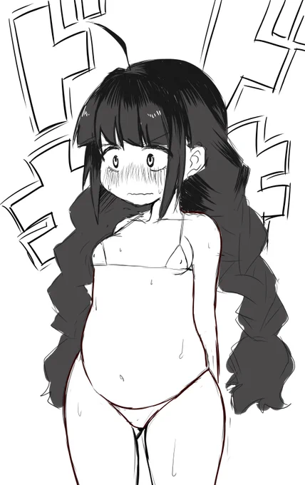 これは限界煩悩活劇オサムの乾オサムちゃんがマイクロビキニを着ている絵です。 