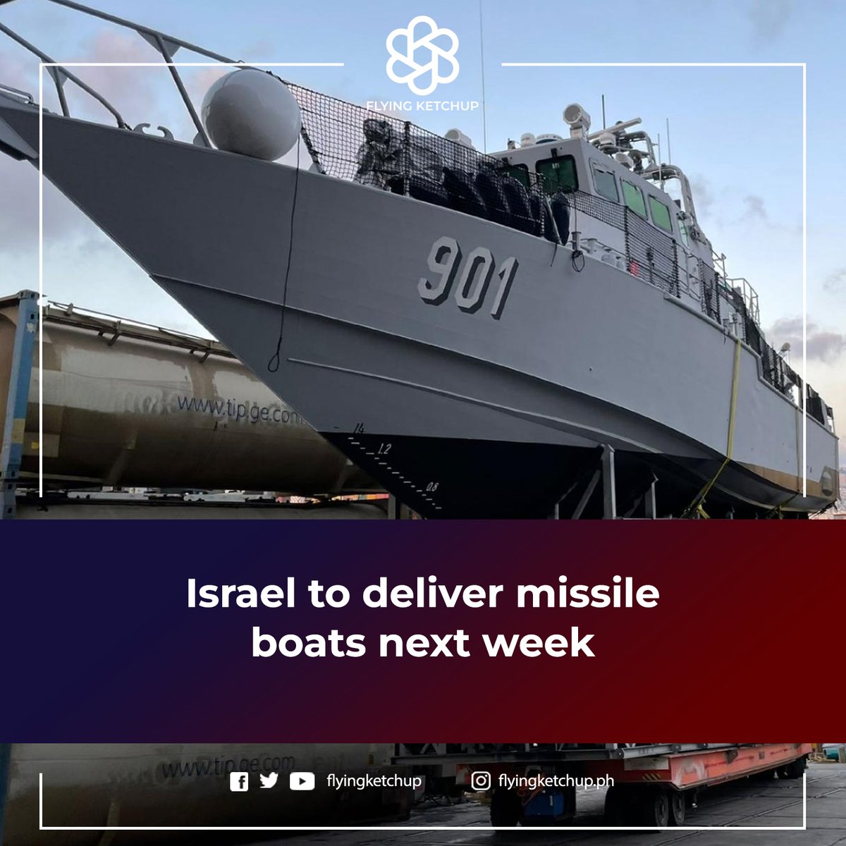 FlyingKetchup's tweet photo. LOOK: Israel to deliver missile boats next week!
STORY: https://t.co/LgoPDaCbTR
#FlyingKetchup #NavyModernization https://t.co/gS1drogHpM