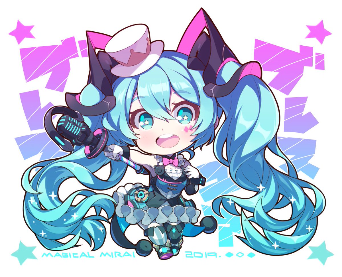 初音ミク ,magical_mirai_miku 「行きたかったよねマジカルミライ 」|りくまる🍙🍙のイラスト