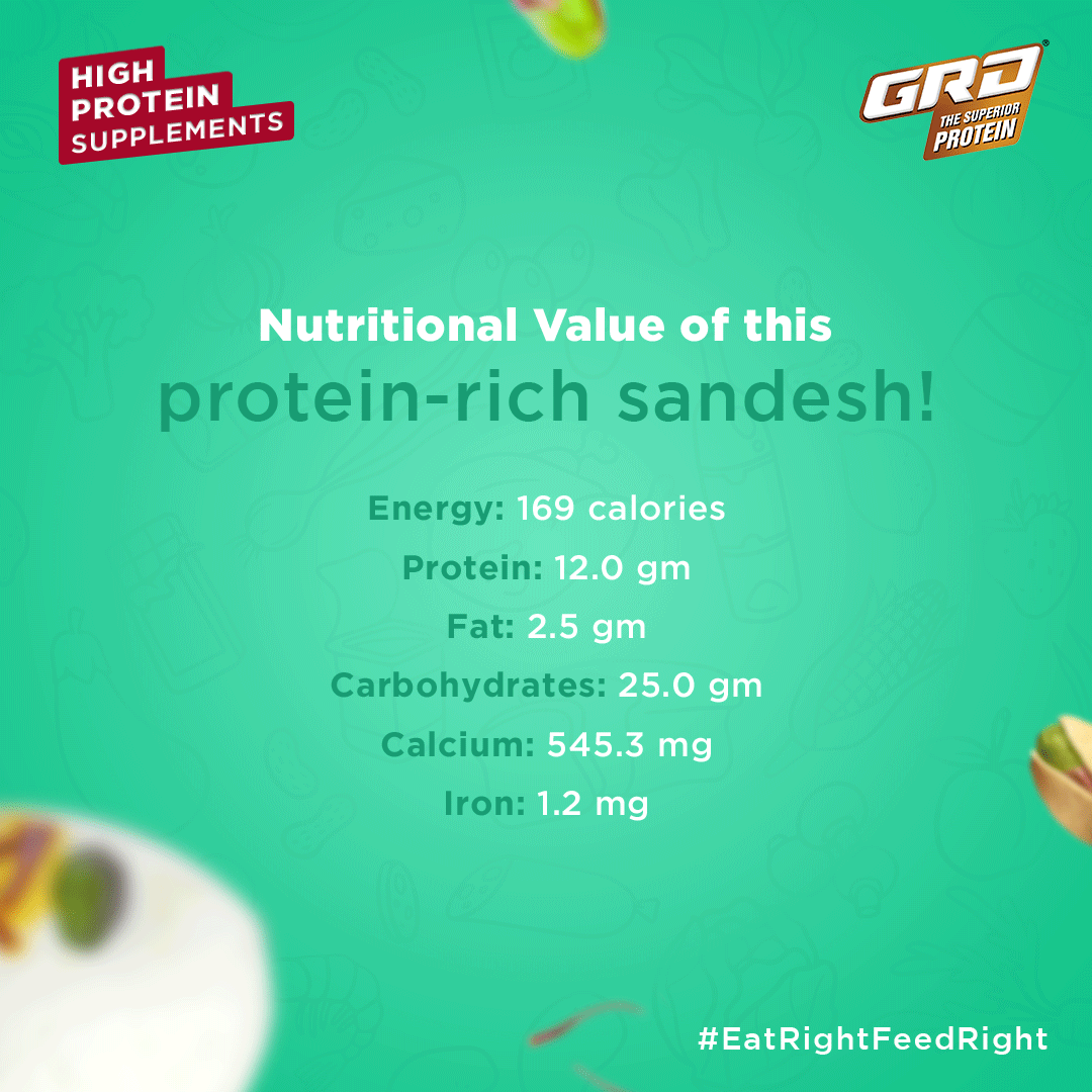 GrdProtein's tweet photo. We added a touch of GRD- Superior protein with diskettes to traditional sandesh! Try this no-cook healthy and delicious mithai this festive season. We’re sure your kids will love these.  

#EatRightFeedRight #NationalNutritionWeek #HealthyWithGRD #Protein #Immunity #Nutrition https://t.co/DNFnJ1pzeV