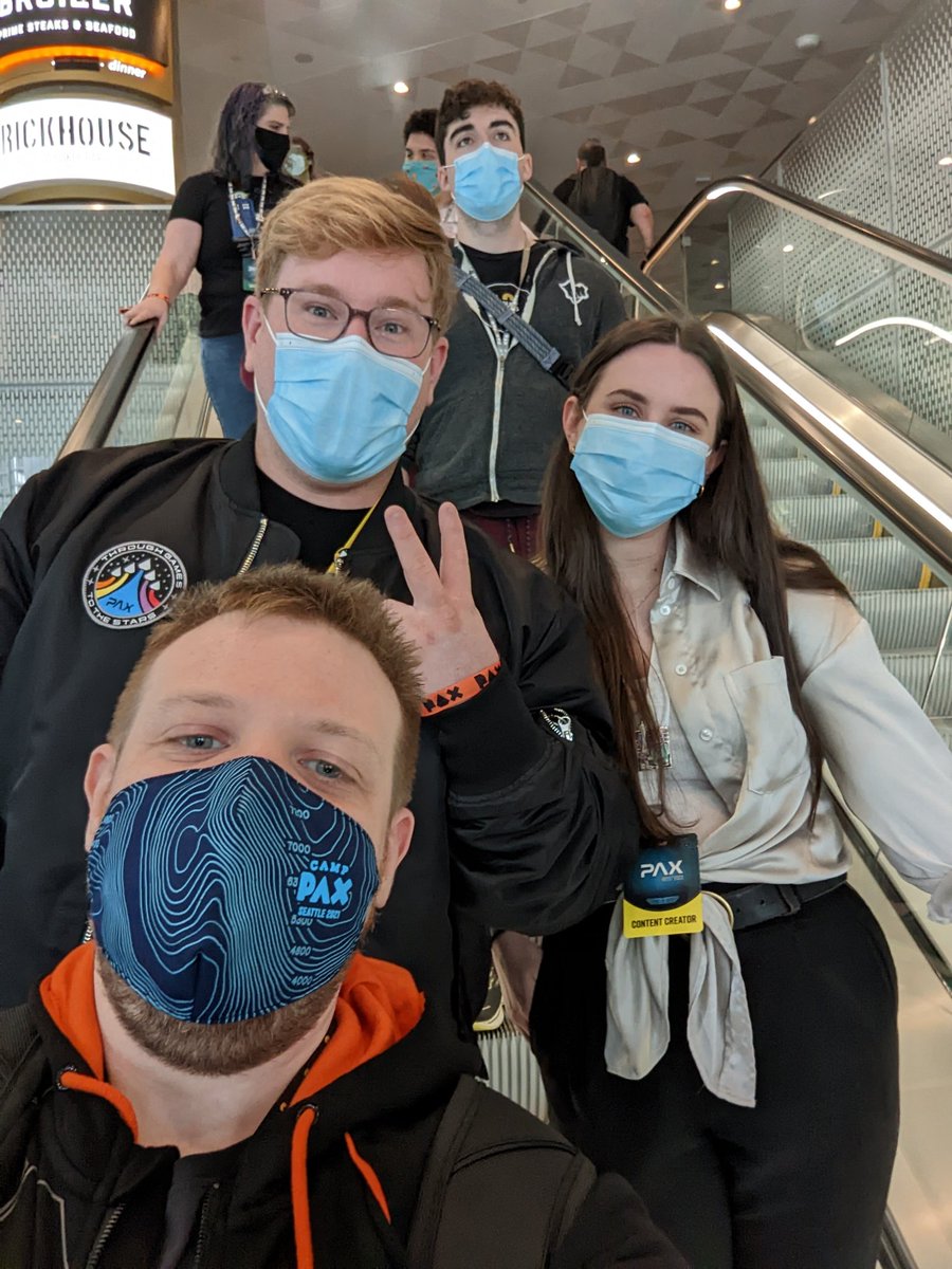 ericleone's tweet photo. Bumped into fellow Jack Box games fans @jakkuh_t and @sarahbbutt at @pax Jake spotted me in the WAN hoodie. Was nice to meet you both today. https://t.co/PXRqGcSu6k