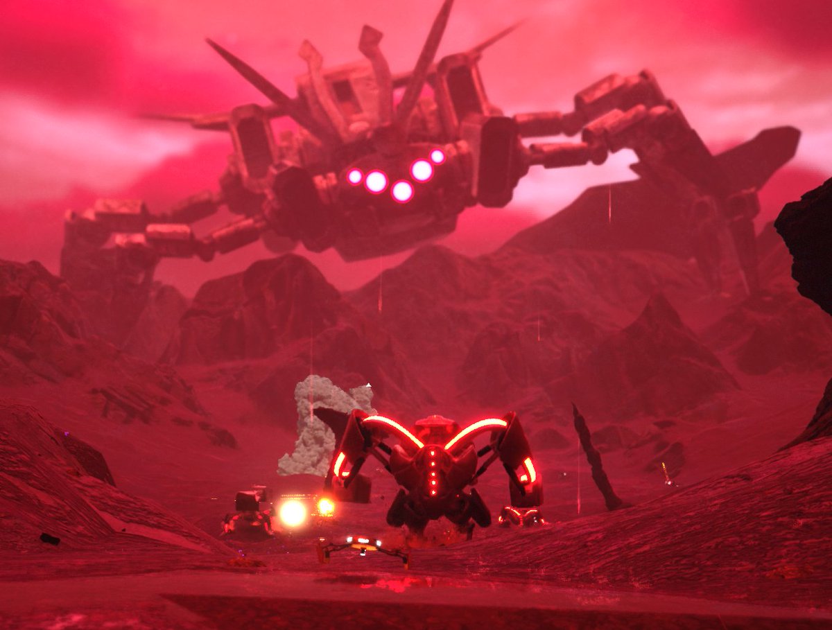 CarbyneGames's tweet photo. Someone isn't the biggest on the battlefield anymore...

#indiegame #indiedev #gamedev #UnrealEngine #blender3d #ue5 #Robot https://t.co/ygldaPIT6s