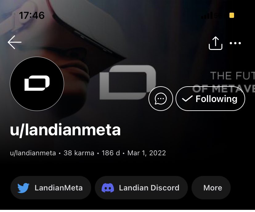 #Landian is on #reddit! Make sure you follow us! 

#Crypto #NFT #Metaverse #Mana #Sand #Roblox 

reddit.com/u/landianmeta/…