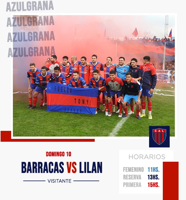 Promesa de buen fútbol. 

Mañana el azulgrana visita a Deportivo Barracas de Lamadrid por la segunda fecha del torneo "Gustavo José Ciappina"

Vamos LILAN carajo!!