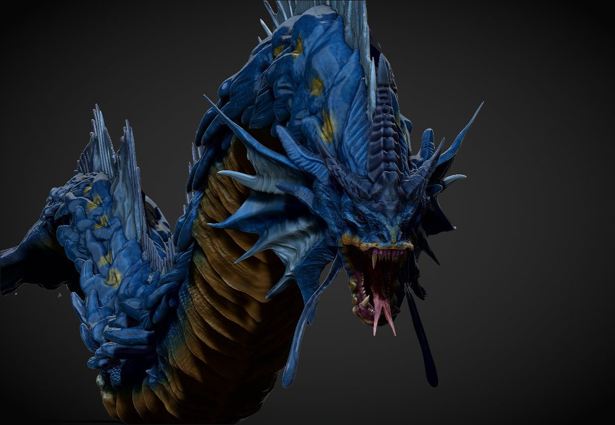 vankev's tweet photo. #Leviator #gyarados #pokemon #zbrush https://t.co/waJRN92a5B