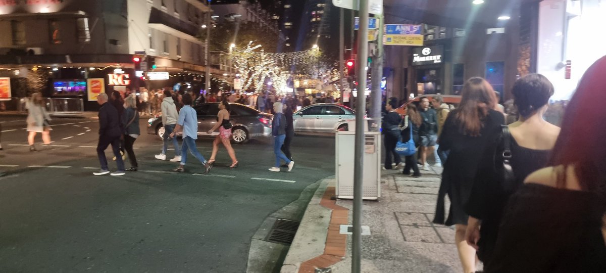 People everywhere so busy fire river night in Brisbane city Australia
