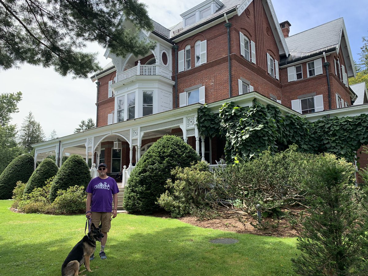 Road trip today.  Our first stop was at Marsh Billings Rockefeller NHP.  Beautiful conservation efforts by the Billings and Rockefeller families.  #Vermont #gsd #GermanShepherd #NHP