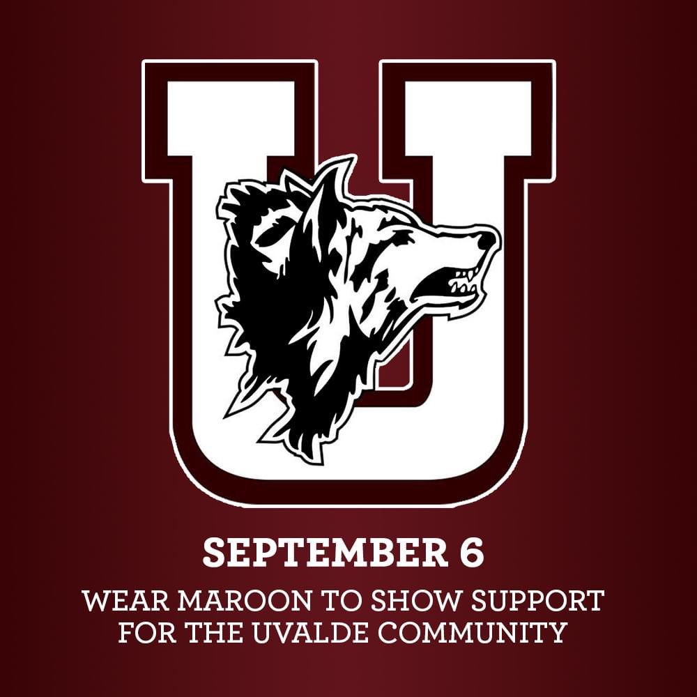 Tuesday, Sept. 6 is Uvalde CISD's first day of school. Consider wearing their school colors, maroon and white, on Tuesday to show that our hearts are with the Uvalde community. #UvaldeStrong
#fielderpride
#weleadtx
<a href="/katyisd/">Katy ISD</a>