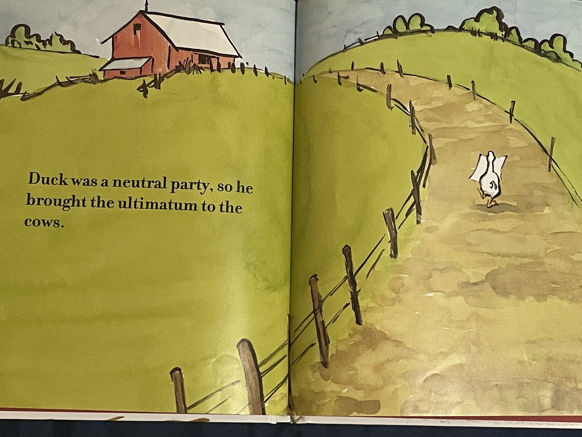 FaceMoss's tweet photo. Quite possibly my favorite page in literary history.
#ClickClackMoo #DoreenCronin #BetsyLewin https://t.co/J7R54iuUwe