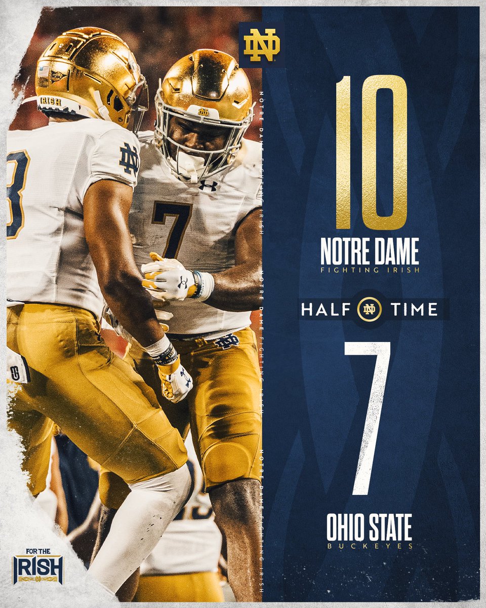 NDFootball's tweet image. Irish lead at the half

#GoIrish