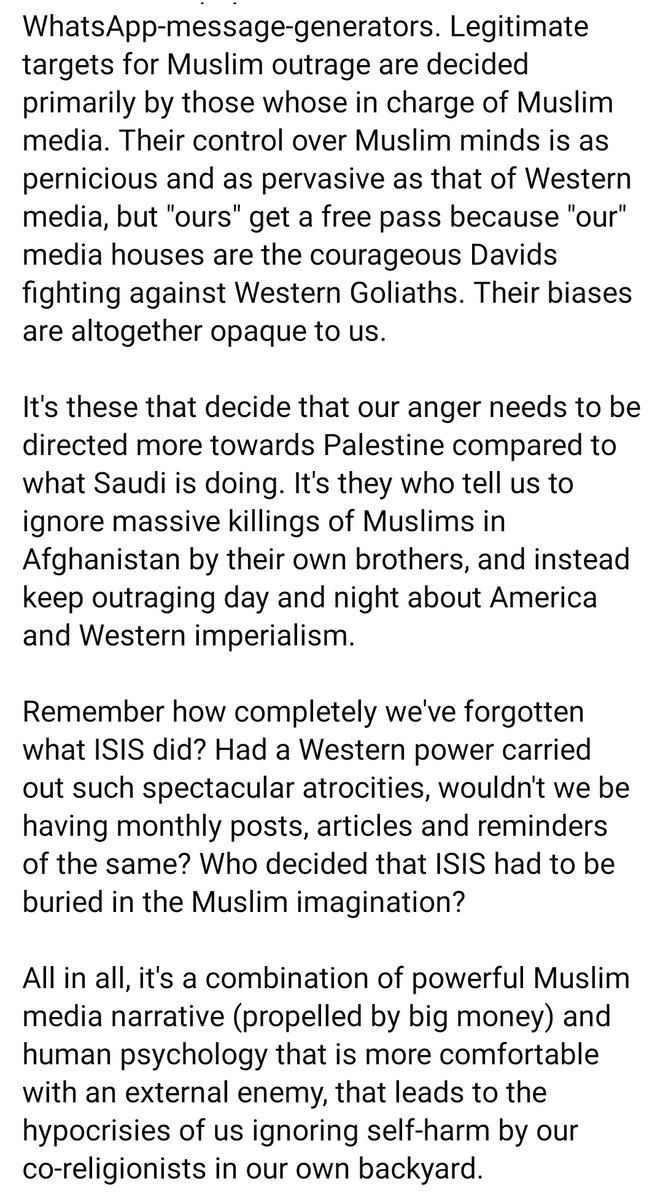arshiaunis's tweet photo. Daud Khan,a self-introspecting Muslim (a rarity) on why Muslims never outrage when their fellow co-religionists commit atrocities. https://t.co/vHpz9jDTBd