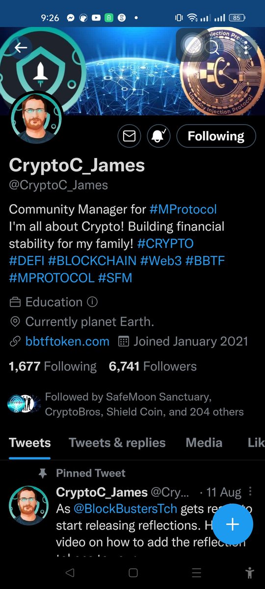 The_H0DLER's tweet photo. @CryptoC_James @GOTTI_MProtocol followed you
for more updates
@MProtocolFuture
#EarlyUpdate https://t.co/bTtSHQxP7b