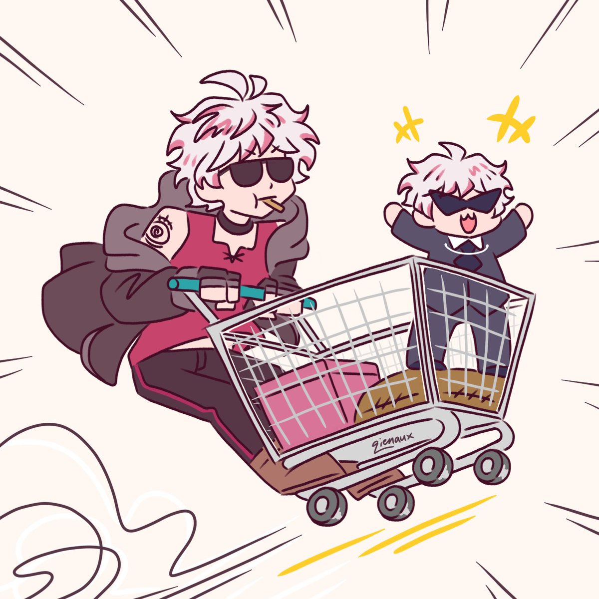 qien_was_here's tweet photo. Grocery shopping today! (HAVE YOU EATEN YET-) #mysticmessenger #saeranchoi #saeranthings https://t.co/qFfV6tJOby