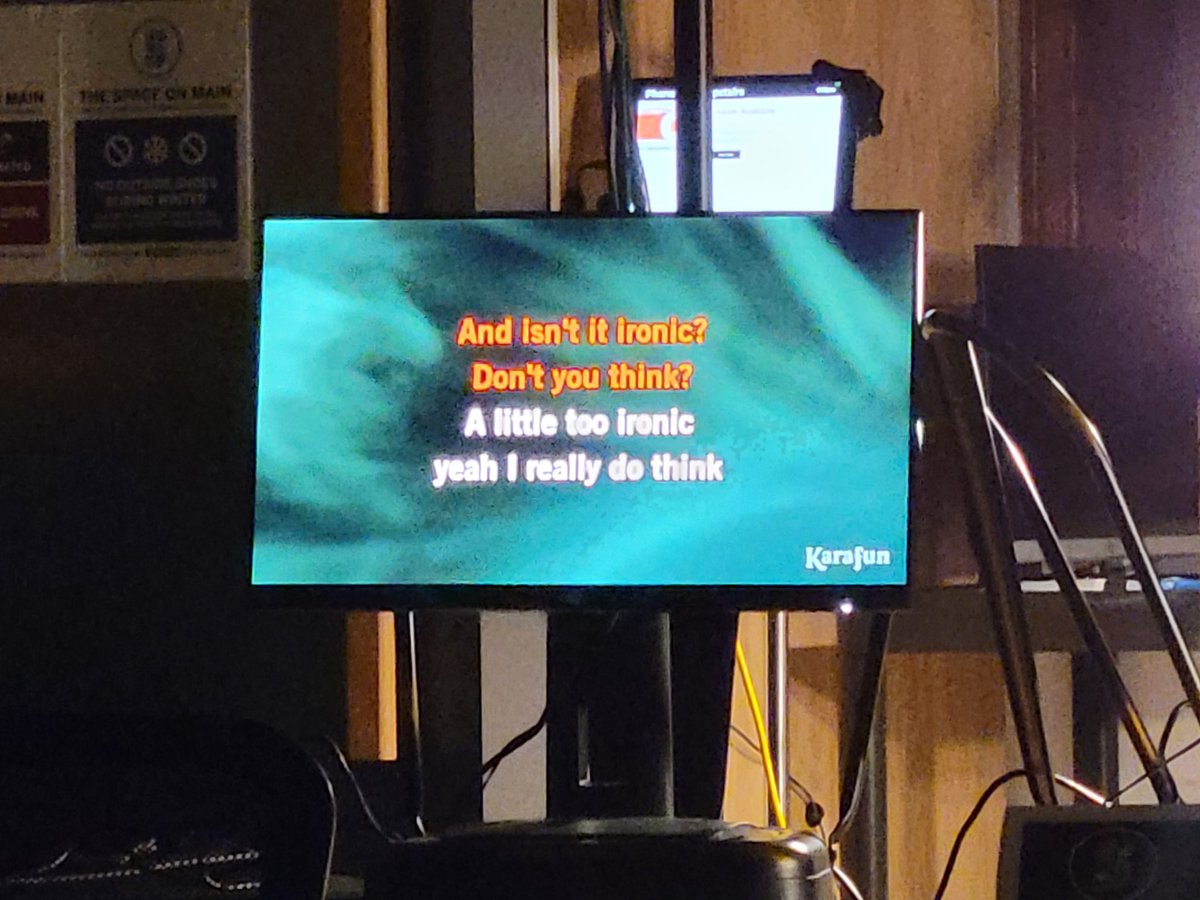 Duckydalin's tweet photo. When you are at a karaoke Birthday party and you think of @impulseSV haha! Isn't it ironic, don't you think? 😅 https://t.co/Vh3RdfaKzg