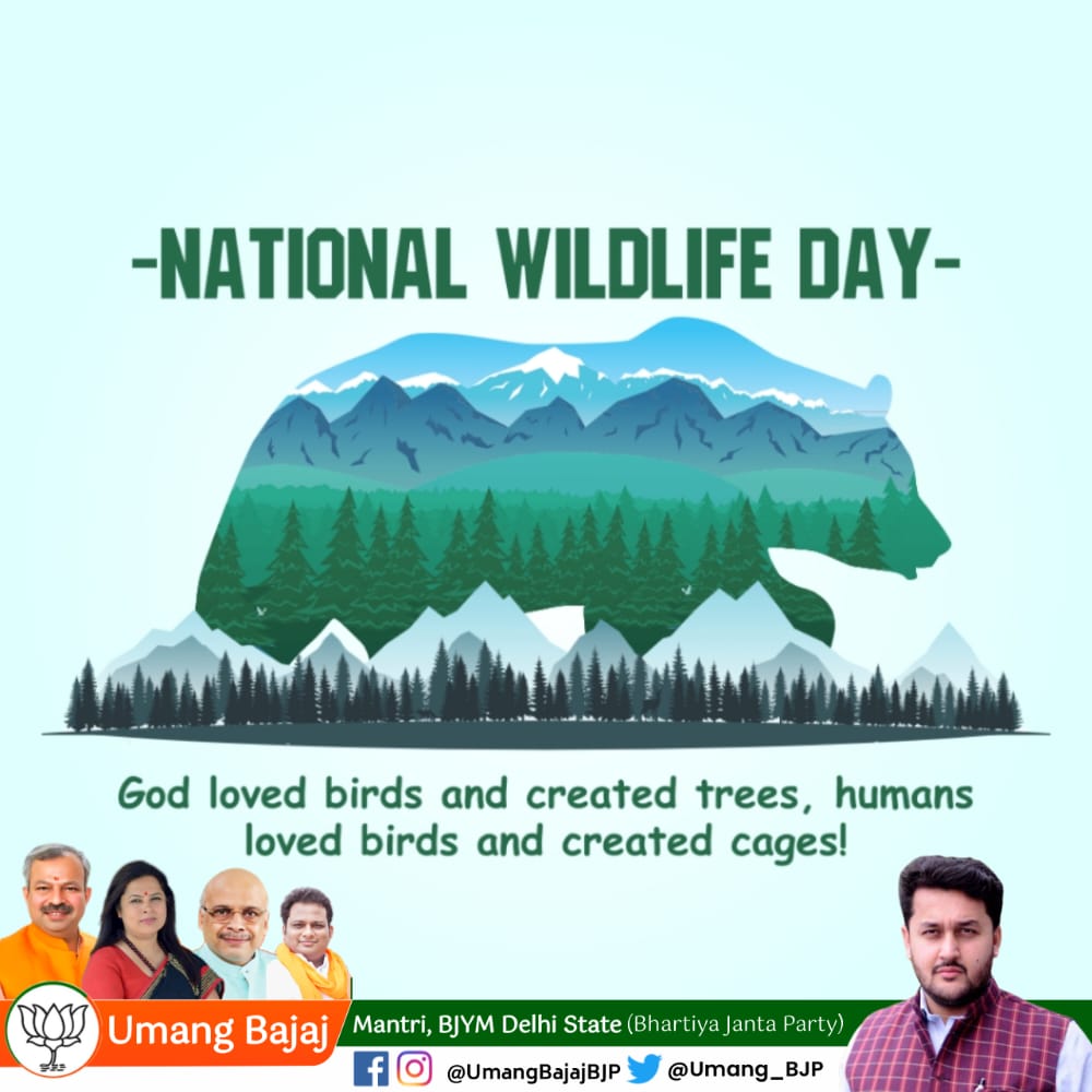 Be smart & save animals. Preserve earth, save animals. Protect wildlife, protect nature. Don’t let them be history as it is very dangerous. National Wildlife Day

#NationalWildlifeDay