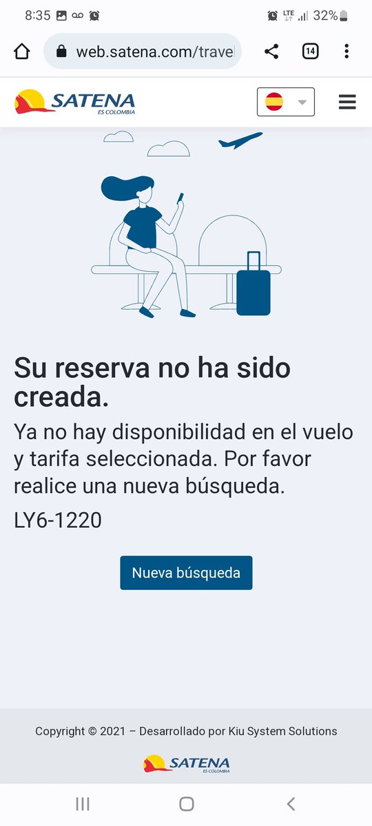 EPRIETO57's tweet photo. @AerolineaSatena No es posible comprar tiquetes en la pagina web ruta Arauca-Bogotá, por telefono no dan solución y para comprarlos debo entonces pagar mas por la tasa administrativa... favor dar solución estan muy costosos los tiquetes! https://t.co/KM5Br9MGpm