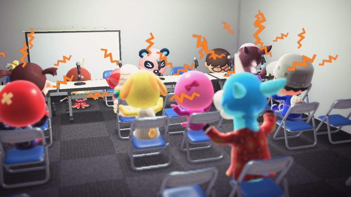 ACNHDCPROJECT's tweet photo. 昨日起きた通信障害の謝罪会見を開きました #どうぶつの森 #AnimalCrossing #ACNH #NintendoSwitch https://t.co/P6bGpC1fSv