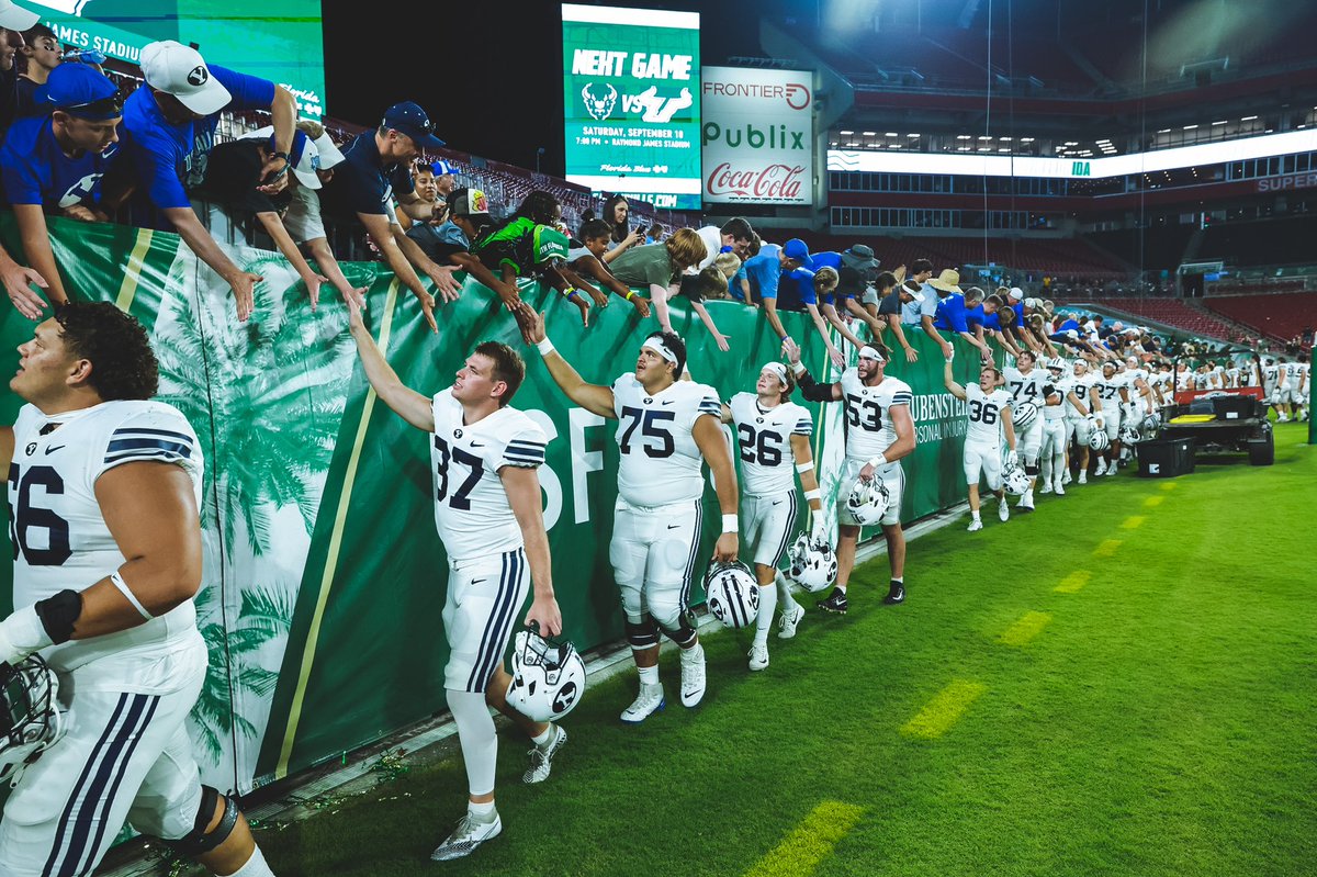 BYUfootball's tweet photo. Every game a home game💙 https://t.co/HuH2N75cTM