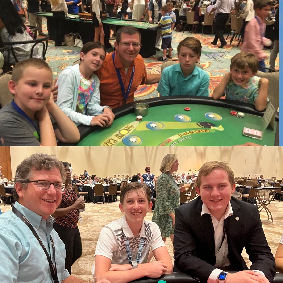 FlaBizLaw's tweet photo. Then and now - families come back year after year to enjoy fun and fellowship (unless they are off at college).  #BLS cc: @wpollack @DineenWasylik https://t.co/CNry3MM4n7