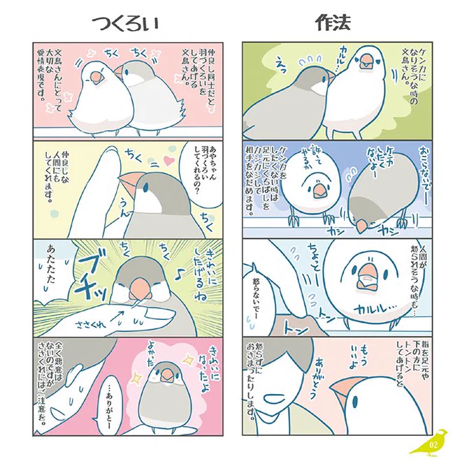 こんな感じのフルカラー文鳥さん本あります

#コミティア141 #comitia141 