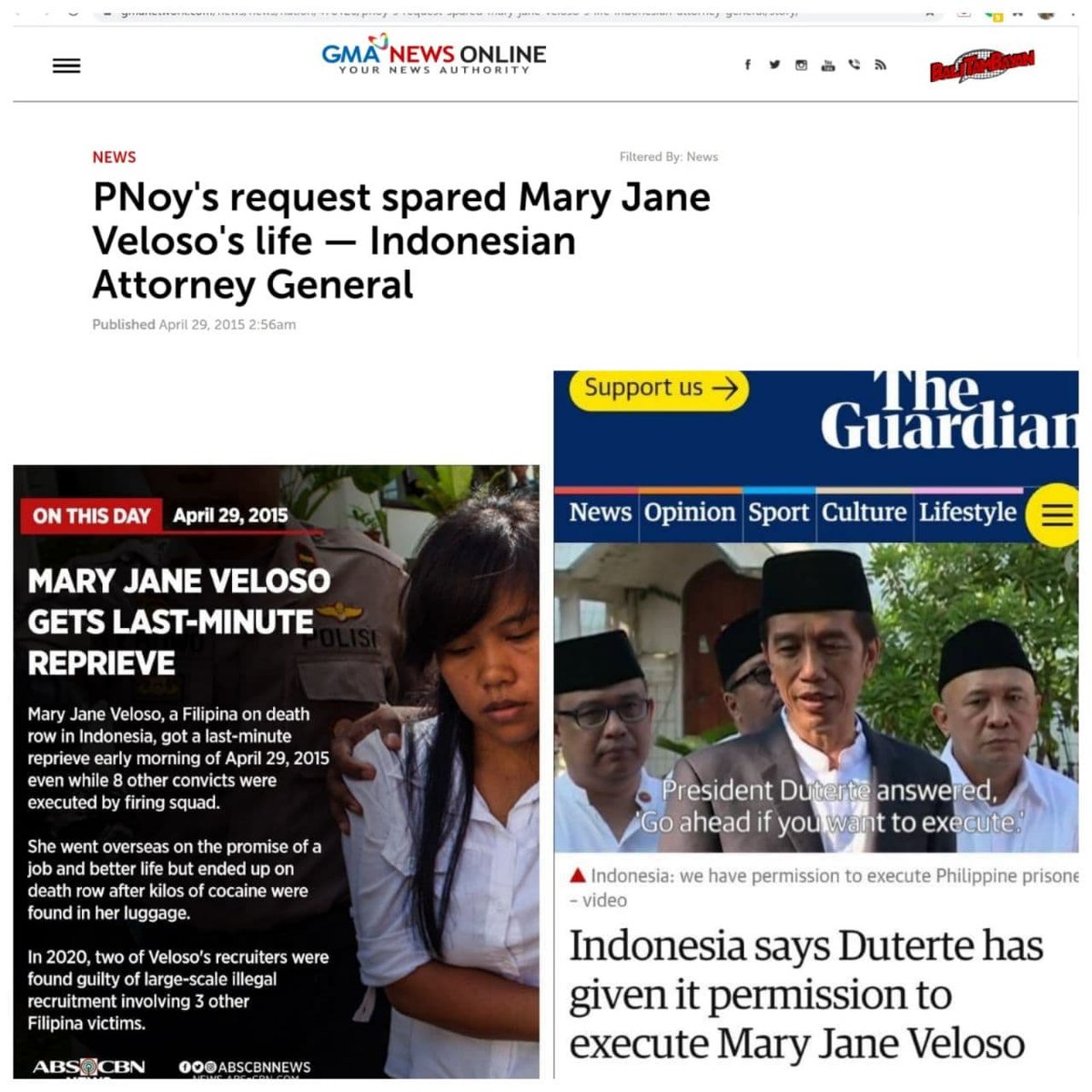 SaltAndReality's tweet photo. Did You Know?
When PNoy saved Mary Jane Veloso from her execution on April 29, 2015 , there were 7 other foreigners executed including 2 Australians &amp; she was the only one spared? In Sept. 12, 2016, Pres. Widodo revealed that Pres. Duterte gave him permission to execute Mary Jane https://t.co/y7ZdLdl55L
