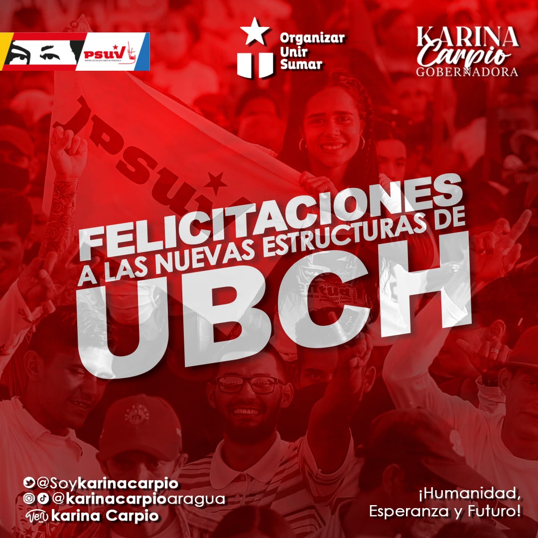 Felicitaciones a todos los nuevos y reelectos jefes y jefas de #UBCH por este proceso democrático y revolucionario dónde las bases eligieron a nuestros líderes y lideresas del <a href="/PartidoPSUV/">PSUV</a> 

Nosotros Venceremos!

<a href="/NicolasMaduro/">Nicolás Maduro</a> 
<a href="/dcabellor/">Diosdado Cabello R</a>