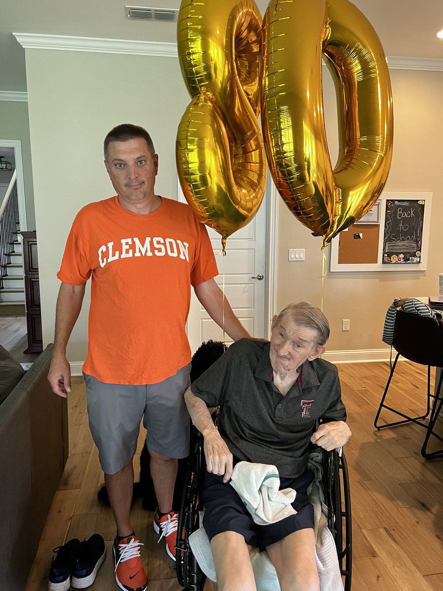 ctimmerman35's tweet photo. Celebrating dads 80th is bittersweet accepting its his last but so grateful to have had so much guidance from him and while the girls haven’t known the true him we are blessed that he remained lucid enough to see them blossom into great kids #Football #Cake #Family #BestRoleModel https://t.co/Hre4rCs6Xo