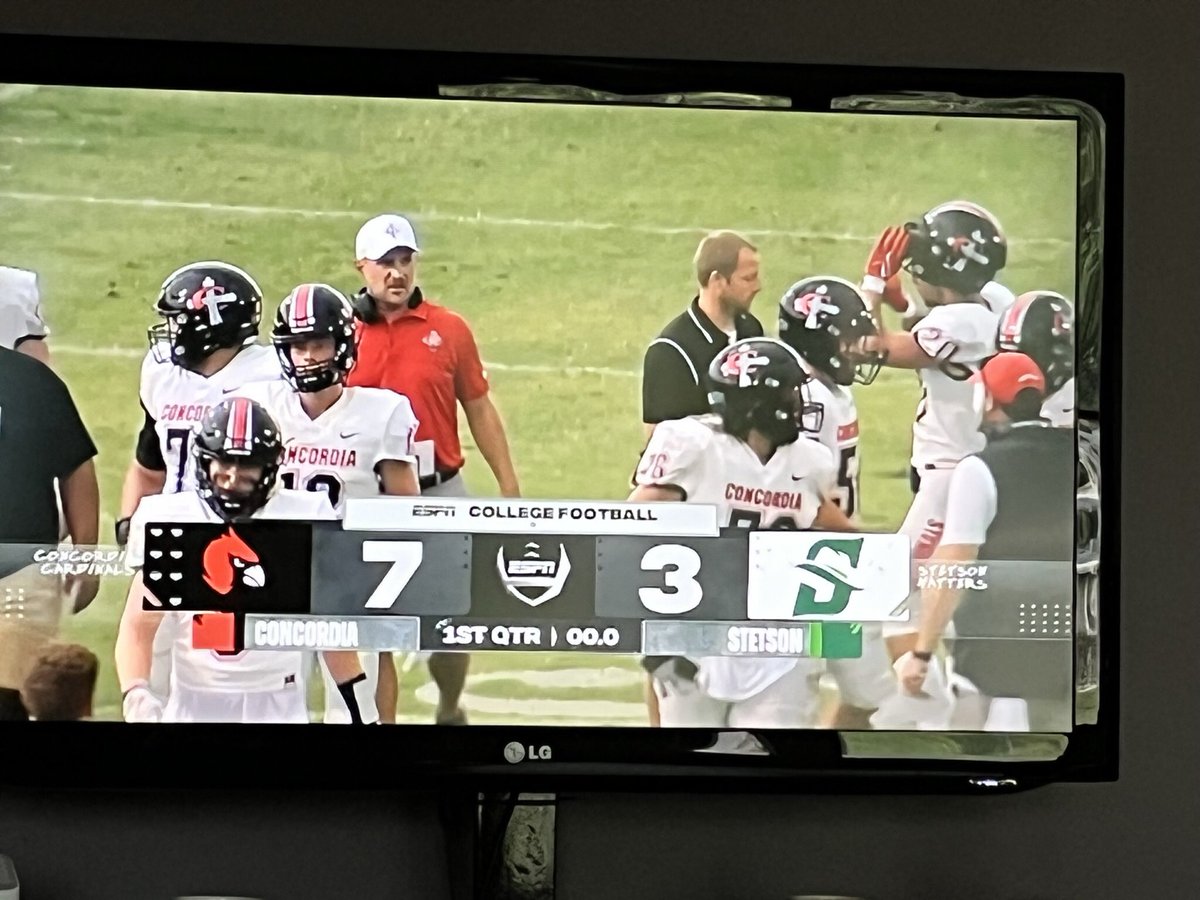 Watched a little football tonight on ESPN+. It was the Concordia Cardinals playing down in Florida! The score didn’t end up the way we would have liked but awesome watching <a href="/beaz_63/">Garrett Beazley</a> playing at the next level. #FallFootball