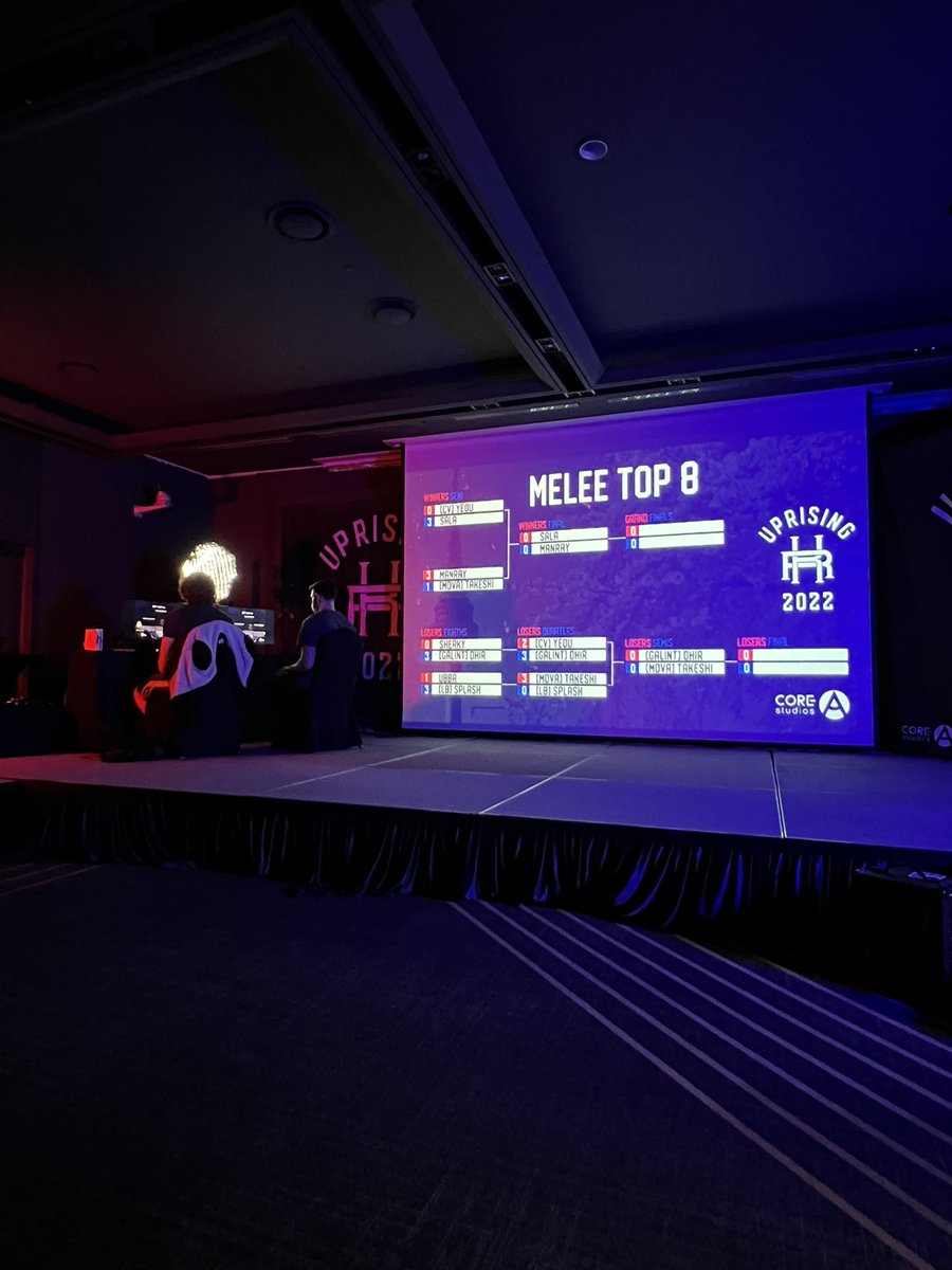 We’re live and direct with the Top 4 of #Uprising2022 🇰🇷 for Melee, a Smash World Tour Gold Event. We’ve got <a href="/Da_ManRay/">ManRay</a> vs <a href="/Sala_SSBM/">Patrick Smith</a> up first, followed by <a href="/TakeshiSSBM/">Takeshi</a> vs <a href="/reindhir/">Dhir</a>. Tune in on <a href="/VGBootCamp/">VGBC</a>!