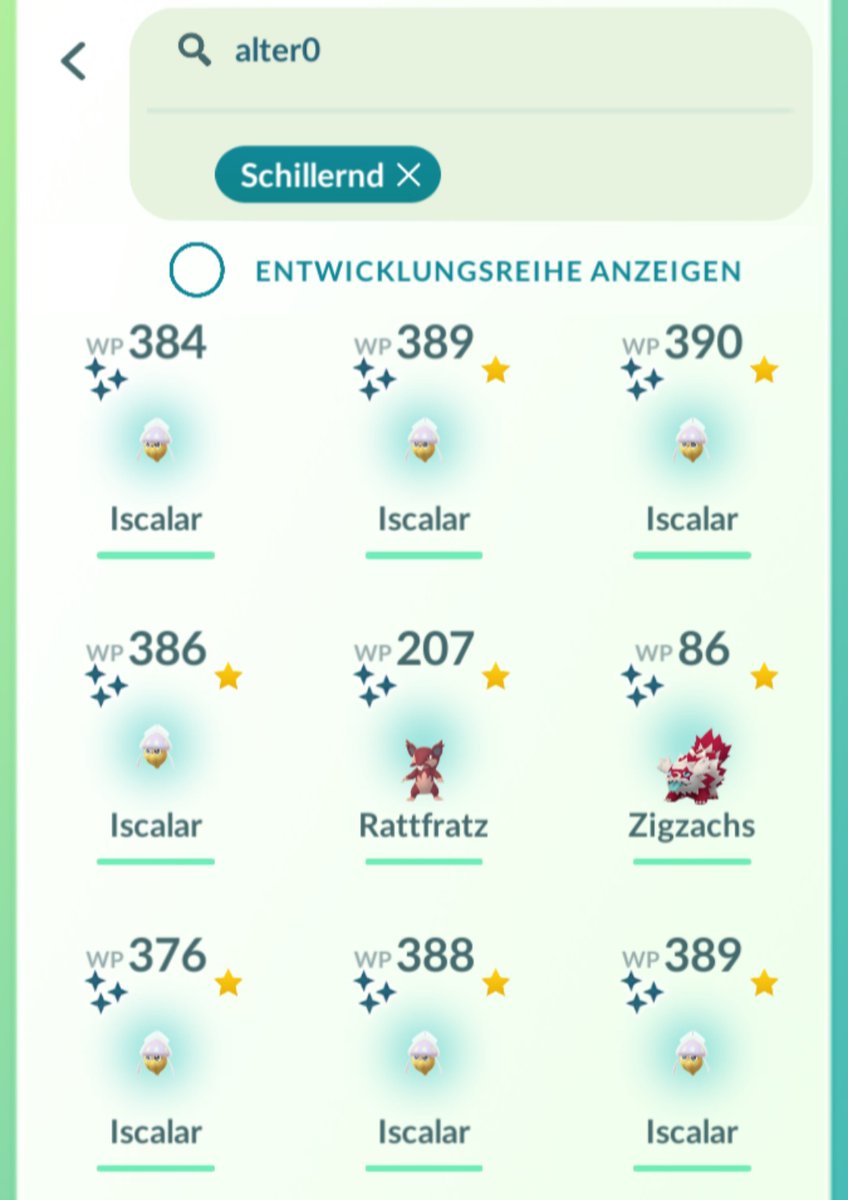 GalaidaG's tweet photo. Mein #QuestDay mit Iscalar war großartig. Ich konnte nur 2h spielen. Die ersten 70 Minuten war kein Shiny dabei, aber in den verbleibenden 50 Minuten gab es 7 Shiny Iscalar und ein Shiny Galar-Zigzachs sowie ein Shiny Alola-Rattfratz. Das war ein richtiger Shiny-Regen.
#PokemonGO https://t.co/t9lToIpgIa