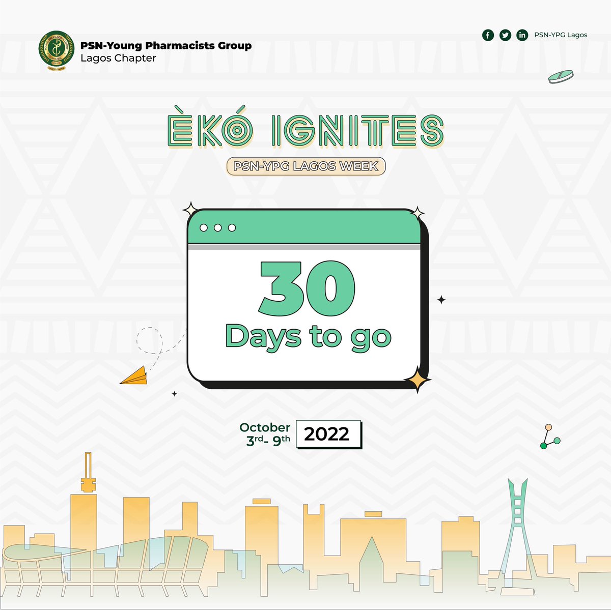 psnypg_lagos's tweet photo. 🔥🔥 ÈKÓ IGNITES🔥🔥

PSN-YPG LAGOS WEEK IS HERE

✨3️⃣0️⃣ DAYS TO GO!✨

Are you ready??? 🚀

It’s going to be bigger, better than ever https://t.co/wpuHdtcgyW