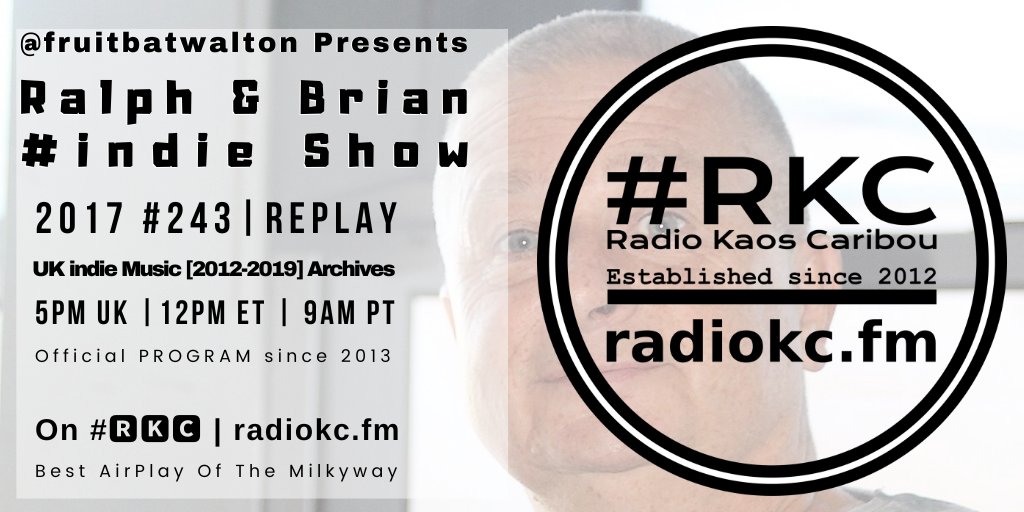 TODAY

🕔5PM UK⚪12PM ET⚪9AM PT

Ralph/Brian #indie Show 2017 #243

#REPLAY

by <a href="/fruitbatwalton/">Remembering Ralph's Life with The Life of Brian</a>

#UK #indies [2012-2019] Archives

📻 #🆁🅺🅲 featuring

@thecosmicsband │ <a href="/HRKRUK/">🍯🍋</a> │ <a href="/Armsandhearts/">Arms & Hearts</a>│ @Makeruk │ <a href="/VukovarUK/">V U K O V A R</a> │ <a href="/HimalayasBand/">HIMALAYAS</a> │ <a href="/north_atlas/">north atlas</a> 

.../...
