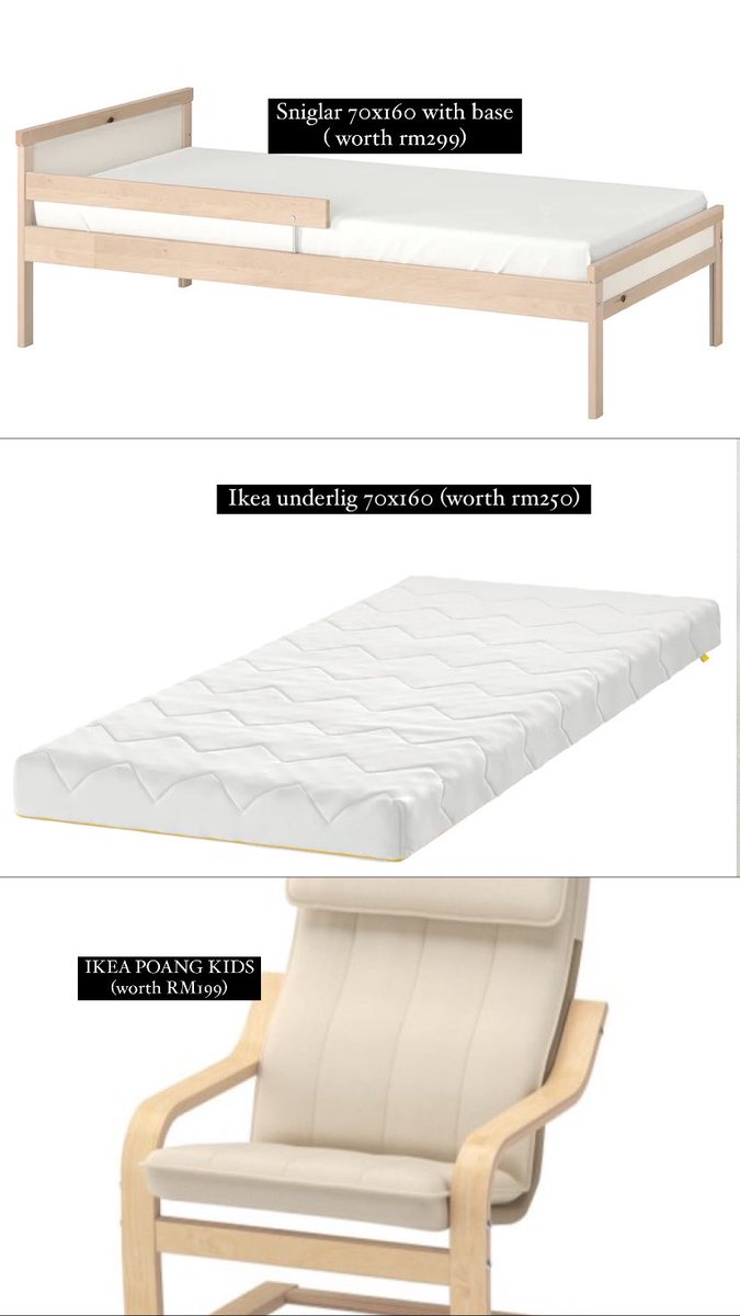 Nak let go barang budak sbb nak make over bilik sayf. RM500 semua sekali. Self pick up ampang. Whatsapp 0179170619