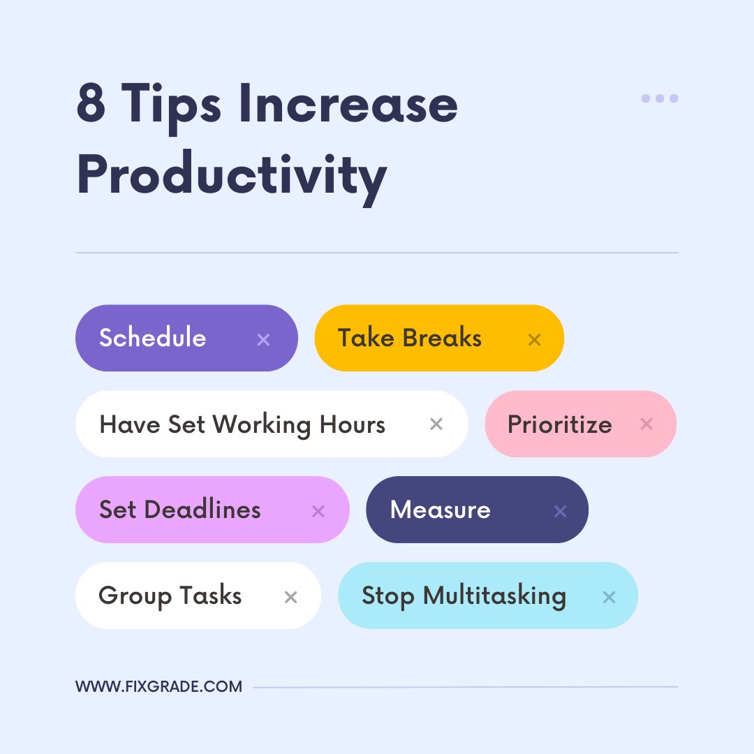 How to Increase Productivity?
fixgrade.com
#IOTA  #DevOps #DEVCommunity #engineerstalk #code #html #css #java #reactjs #Python #nodejs #javascript #developer #retweet #100DaysOfCode #AI #ml #machinelearning #digitalmarketing #fintech #TensorFlow #php #CodeNewbie #ANCKZ