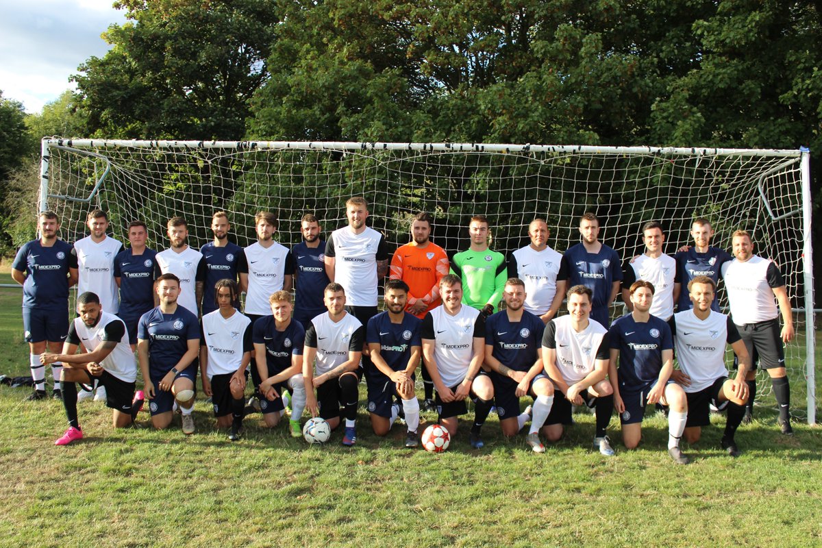 ]Exciting time for our two #Swindon football teams taking part in the Saturday &amp; Sunday leagues. 

<a href="/CovinghamUTD/">UTC</a> start their winning bid today &amp; we wish them all the best!! 
<a href="/dagger_fc/">Shield and Dagger FC</a>  start theirs next week. 

Don't they look great in their new kits! 

Best of luck chaps 🤩⚽