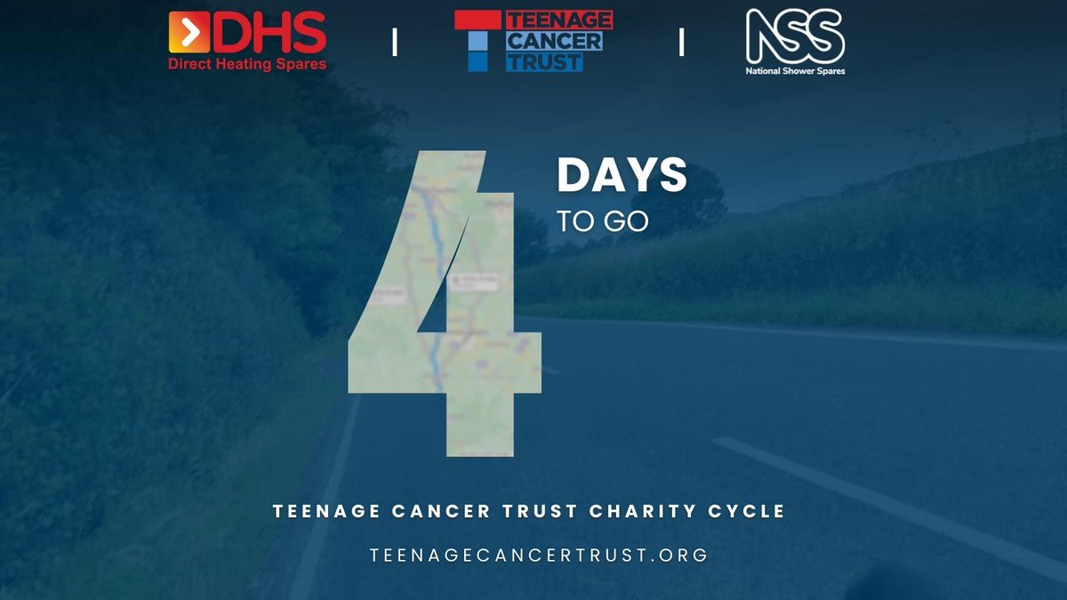Four more days until the <a href="/TeenageCancer/">Teenage Cancer Trust</a> charity bike ride starts!🏍️