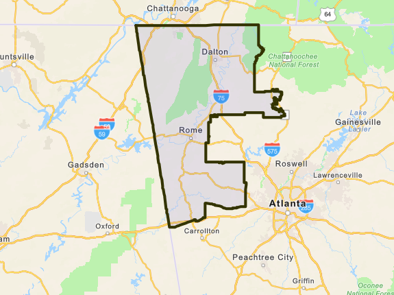 trimblerob's tweet photo. @Acyn Marjorie Taylor Greene's District in northern Georgia...and the regions largest employers. https://t.co/ttejvRJ1vP