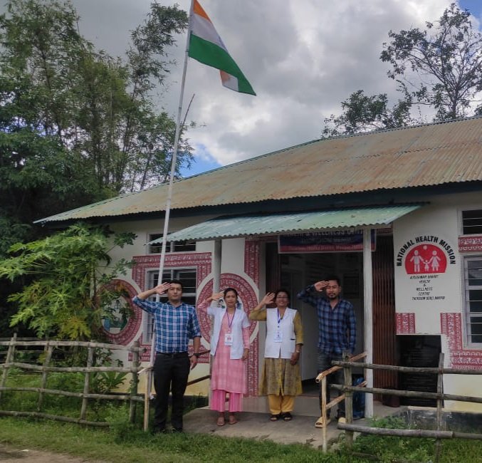 bijen2010's tweet photo. Har ghar tiranga #Azadika Amit Mahotsav #75yrs of Indian independence observed under HWC THOKCHOM BENGI #JAI HIND#
@chos_the @health_manipur @cho_union @AyushmanManipur @NhmManipur @mono_ng @Sonam86481919 @manipur_cmo @AyushmanNHA @Vumlunmang @NBirenSingh @Th_Radheshyam https://t.co/hxaelaAqAa
