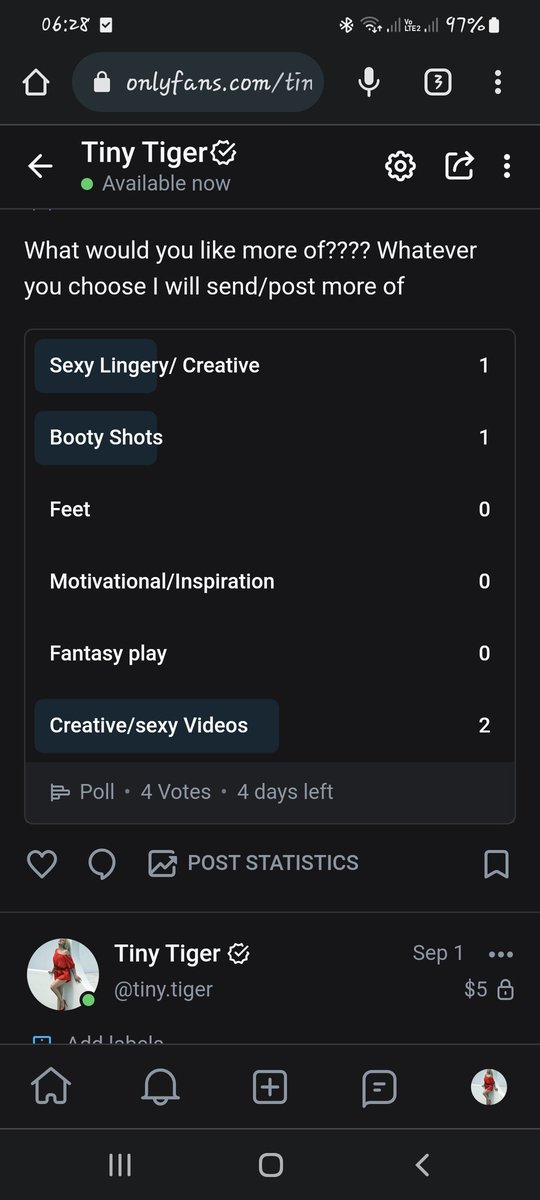 TiigerTiiny's tweet photo. My Page is Free!!!
Please go vote on my Poll, I only want to please you !!!!
👇🏼👇🏼👇🏼👇🏼👇🏼👇🏼
https://t.co/FbWxla40Lk
#onlyfans #onlyfansgirl #wanttoseeyou #onlyfansbabe #onlyfansFree https://t.co/ywYQTGzkB4