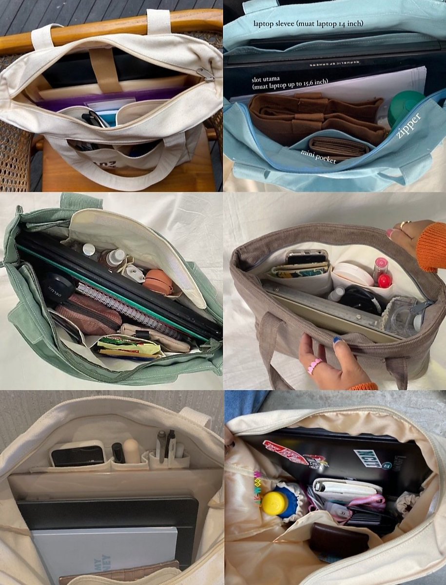 anndtaul's tweet image. Rekomendasi totebag lucu berslot muat banyak barang✨️

_ a thread _