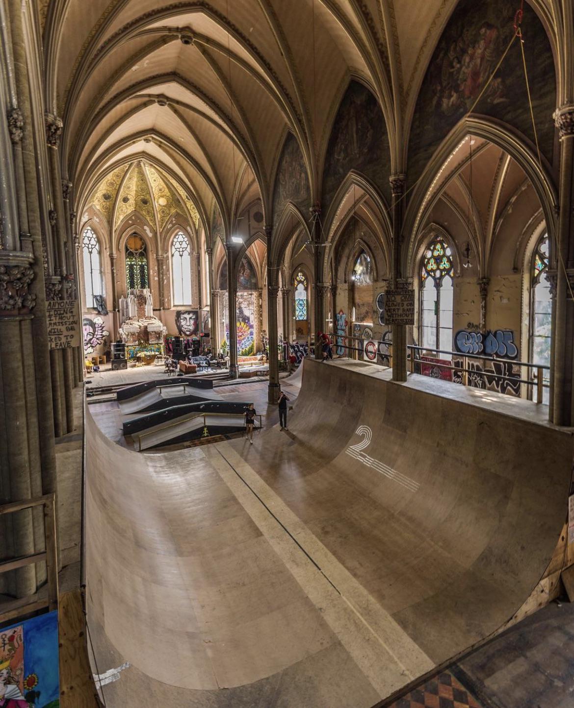 A SLICE OF HISTORY on Twitter "Abandoned church purchased by skaters